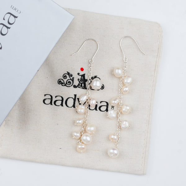 Freshwater Pearl Wine Earrings (Project Handmade)