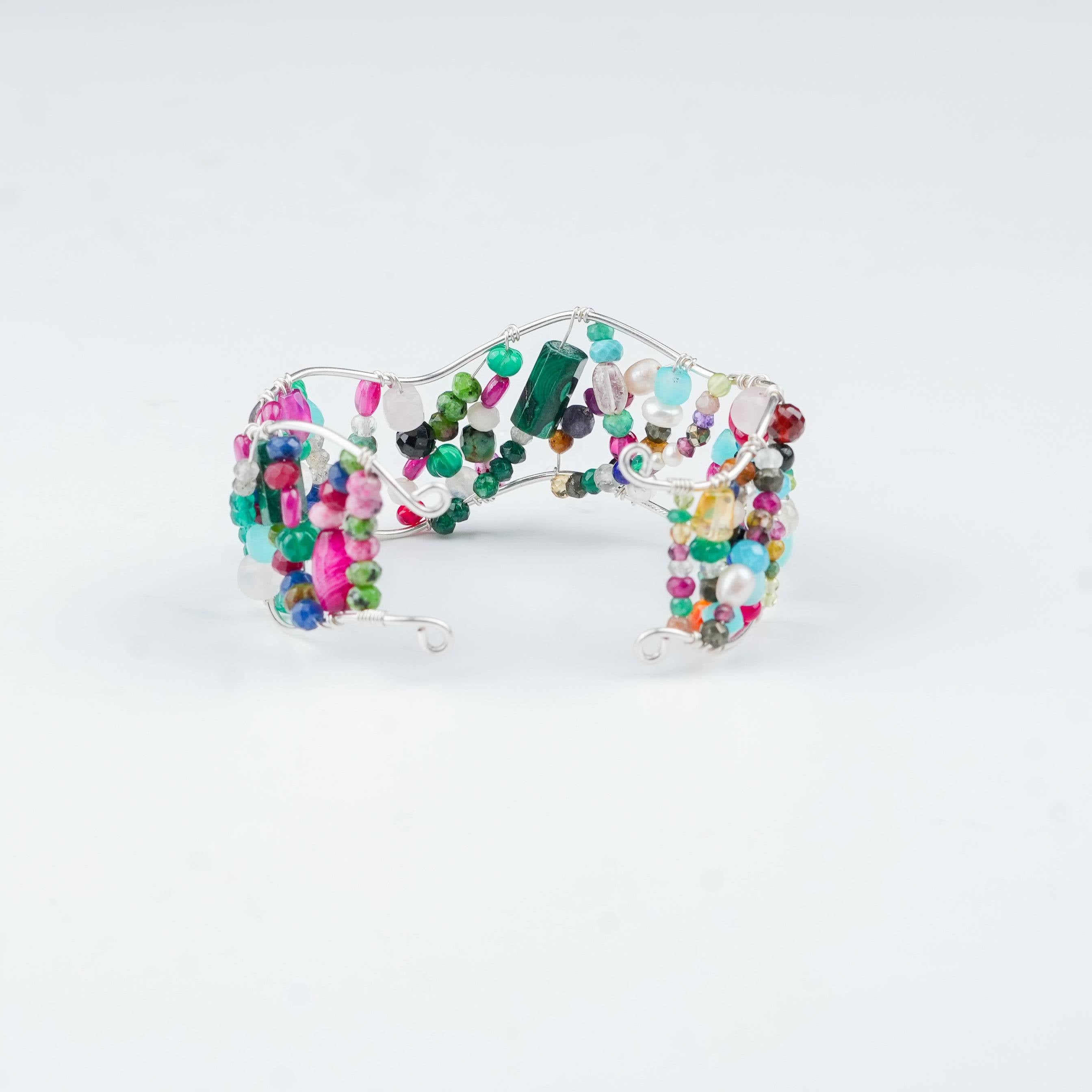 Project Handmade multicolour gemstone bracelet