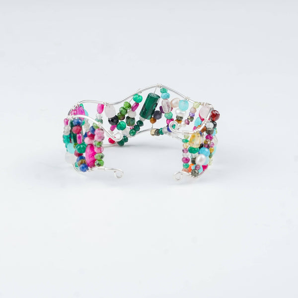 Project Handmade multicolour gemstone bracelet