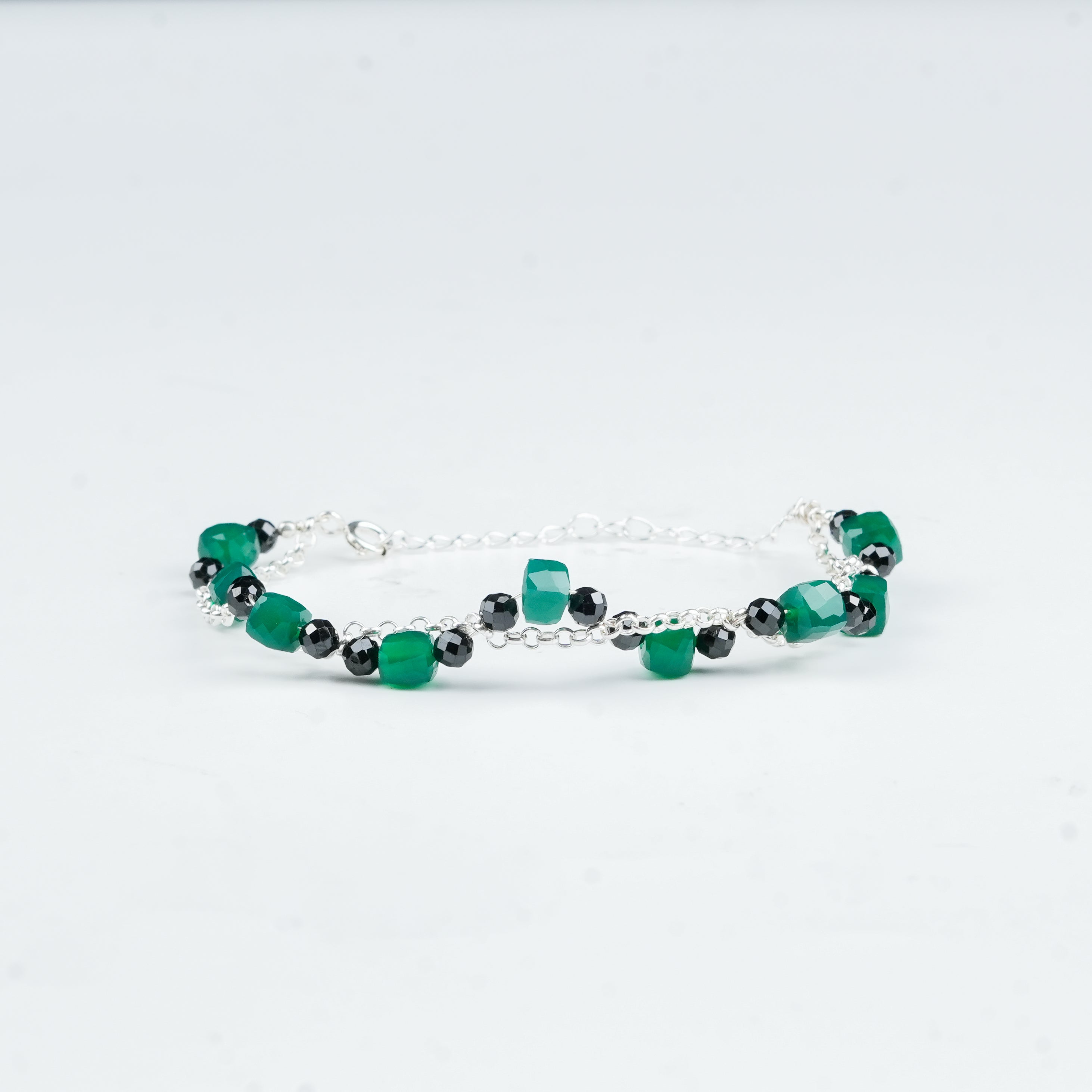 Green Onyx & Black Spinel Bracelet (Project Handmade)