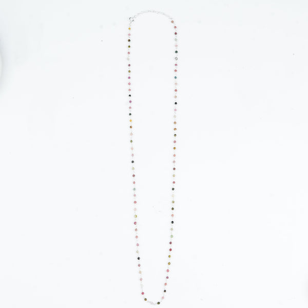 Traditional Ganthan necklace with colourful tourmaline stones