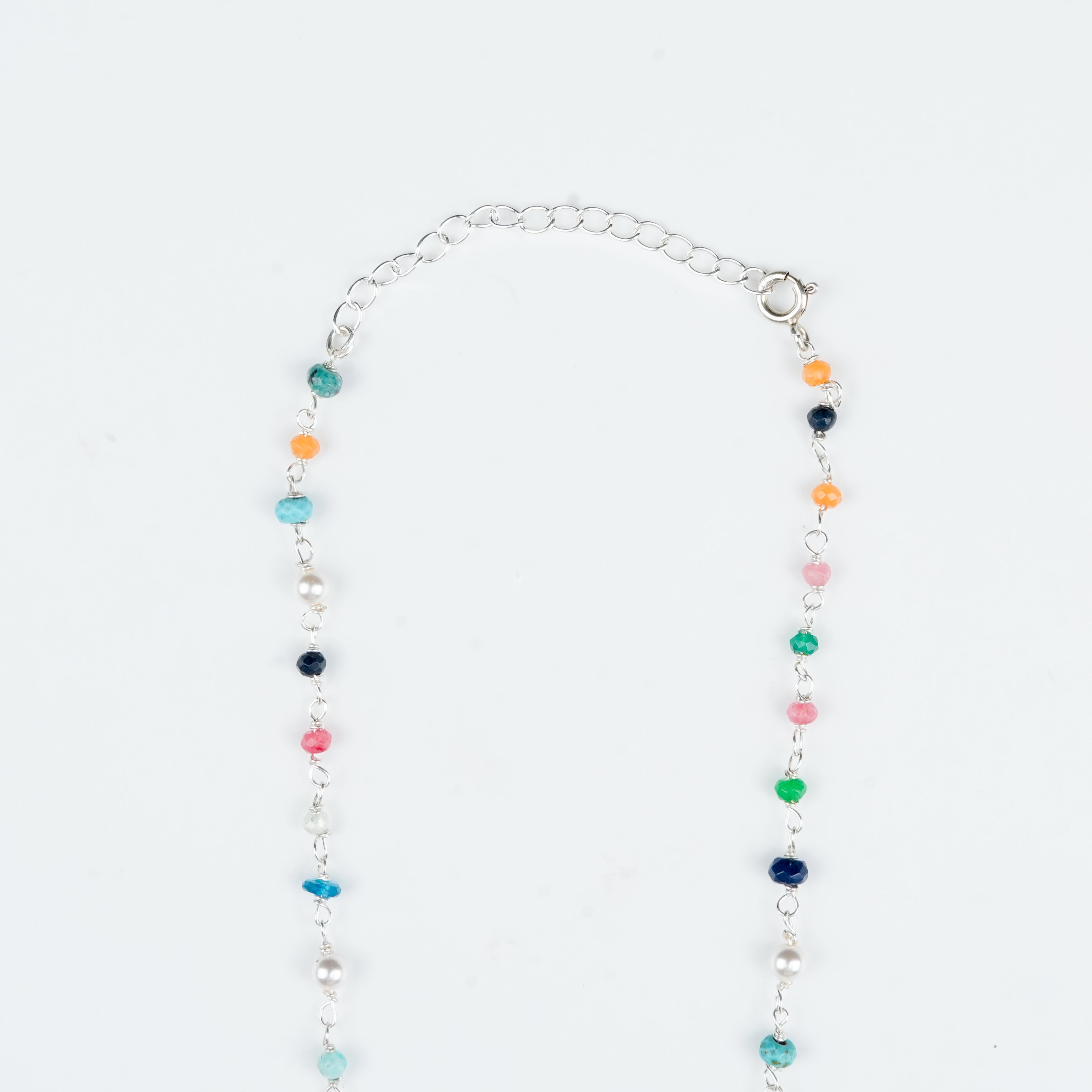 Multicolour Small Stone Ganthan Necklace – 24 Inches (Project Handmade)
