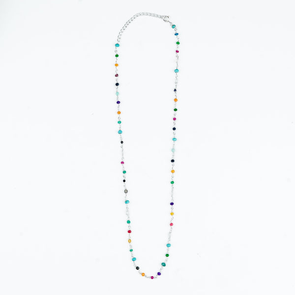 Traditional multicolour stone Ganthan necklace
