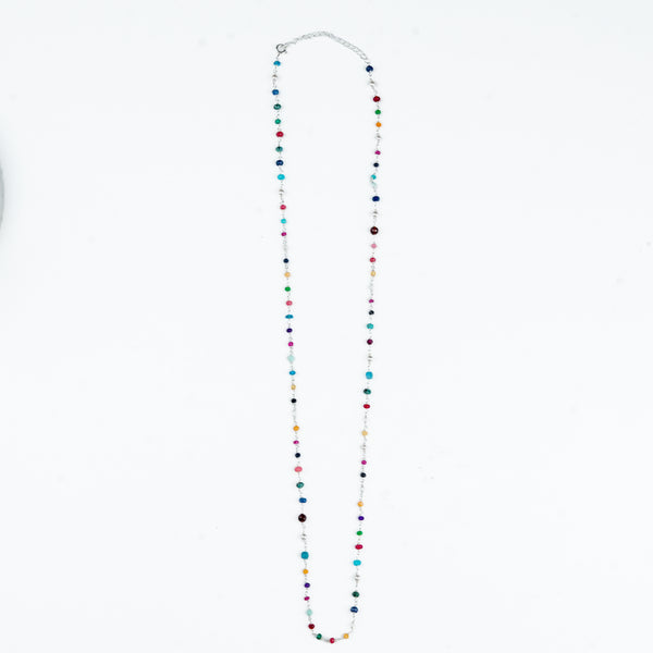 Traditional multicolour stone Ganthan necklace