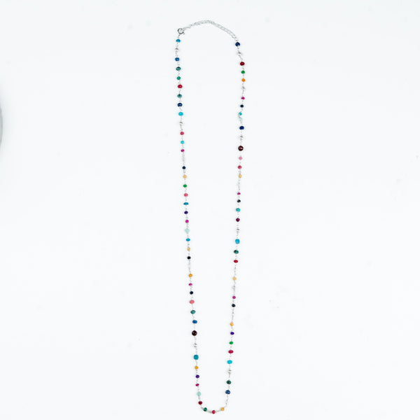 Traditional multicolour stone Ganthan necklace