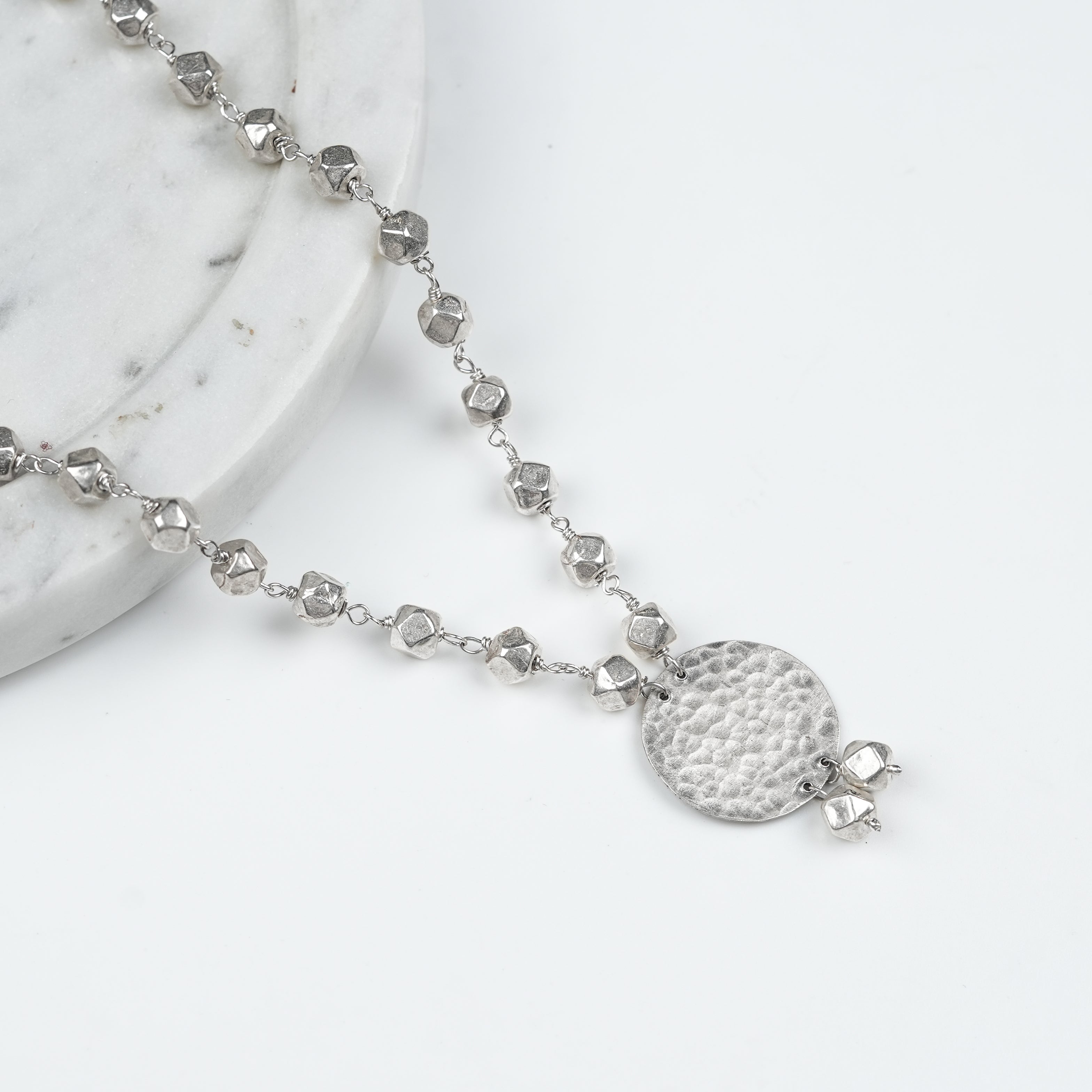 Ashtapailu Necklace with Hammered Coin Pendant