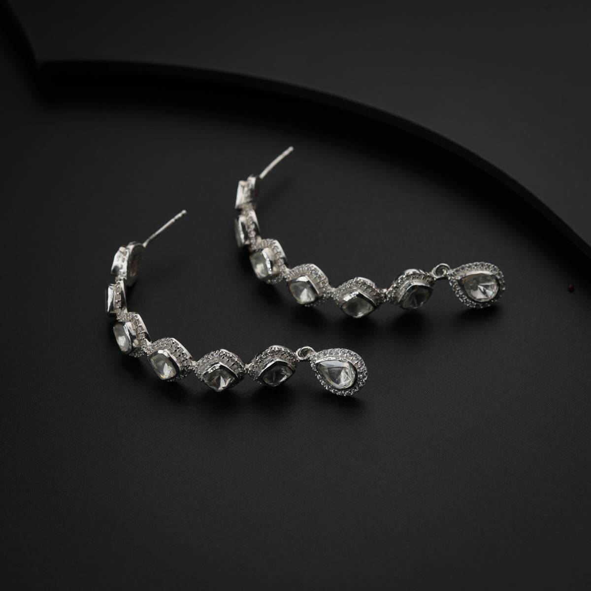 Hooplike Polki Earring (Moissanite)