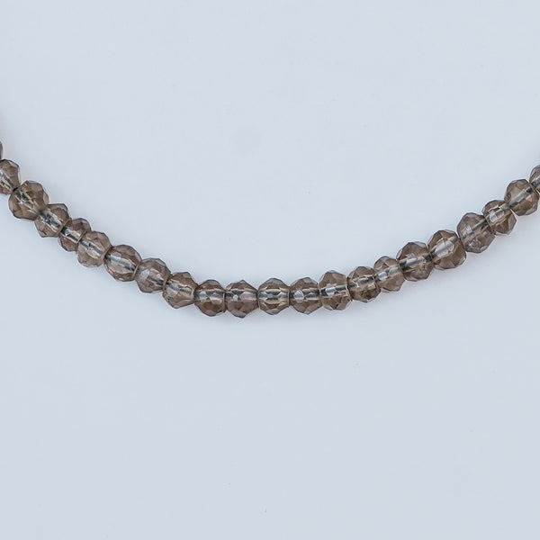 Smokey Quartz Silver Anklet (Project Handmade)