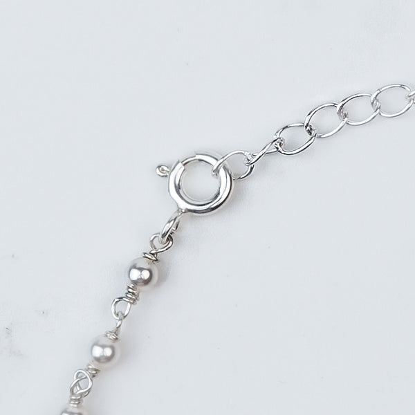 Silver Pearl Ganthan Anklet