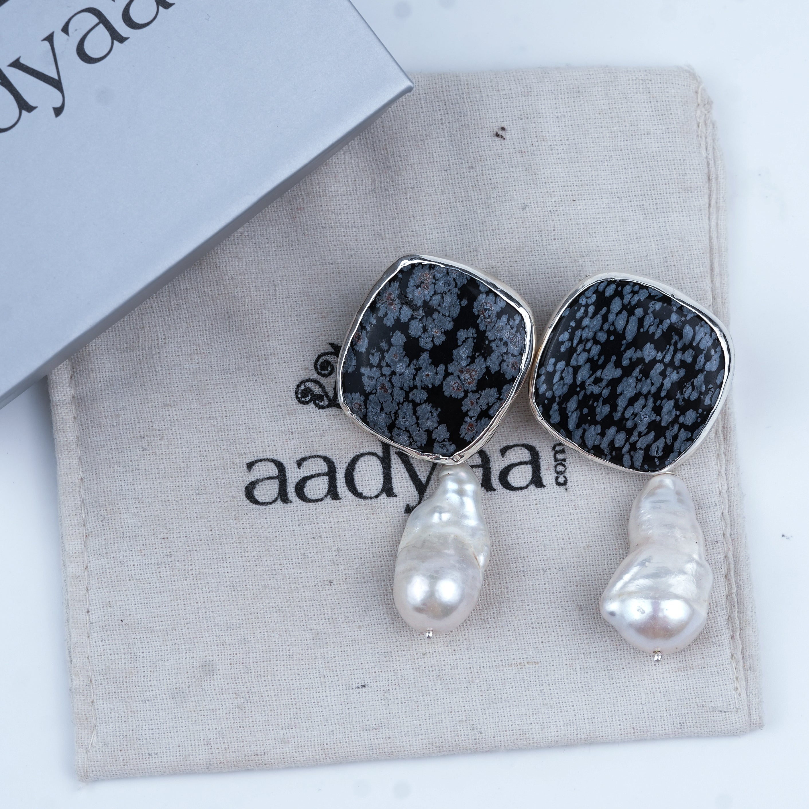 Luxe Earrings – Jasper & Baroque Pearls