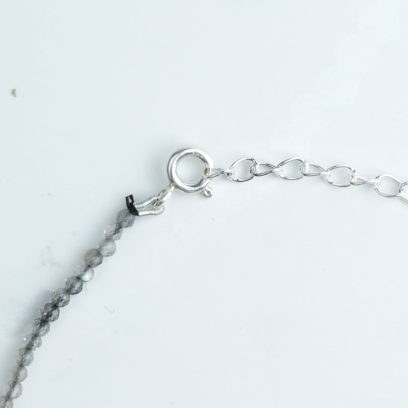 Labradorite Silver Anklet (Project Handmade)