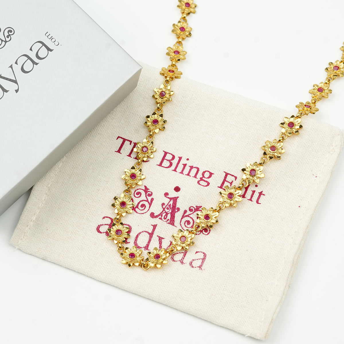 22K Gold Plated Fashion Bakul Haar – Single Layer