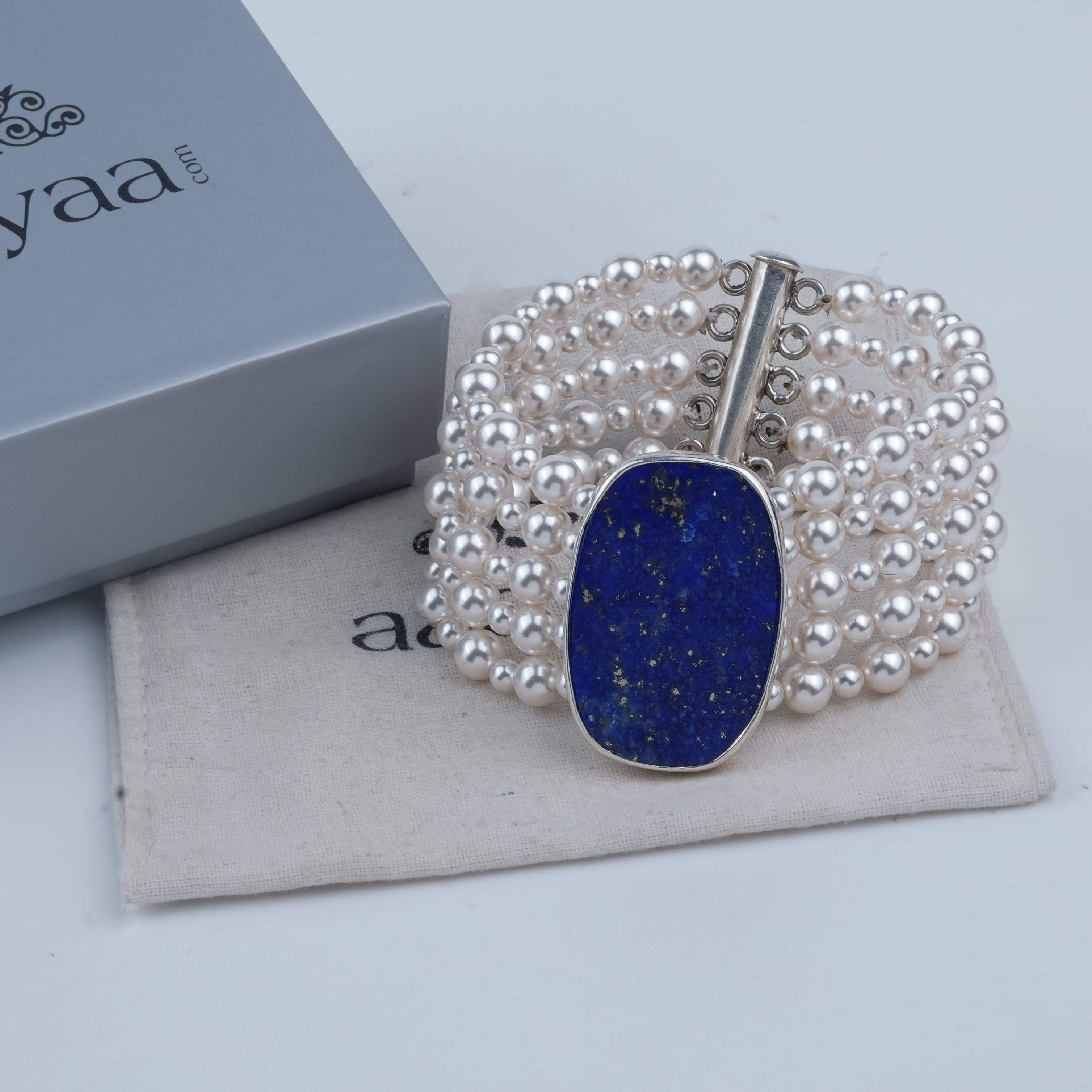Luxe Bracelet – Lapis Lazuli & Pearls