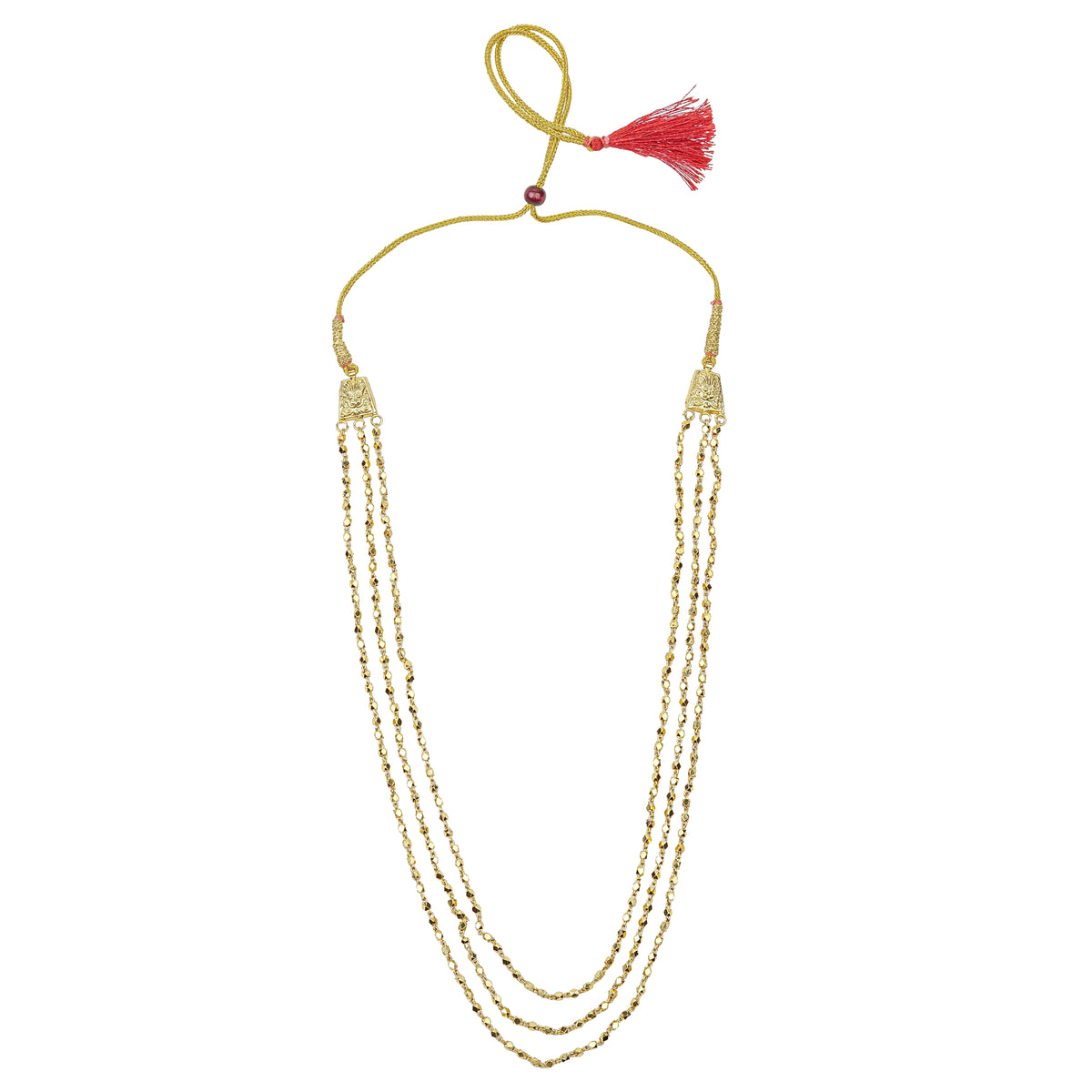 22K Gold Plated Fashion Ashtapailu Maal – 3 Layer Small