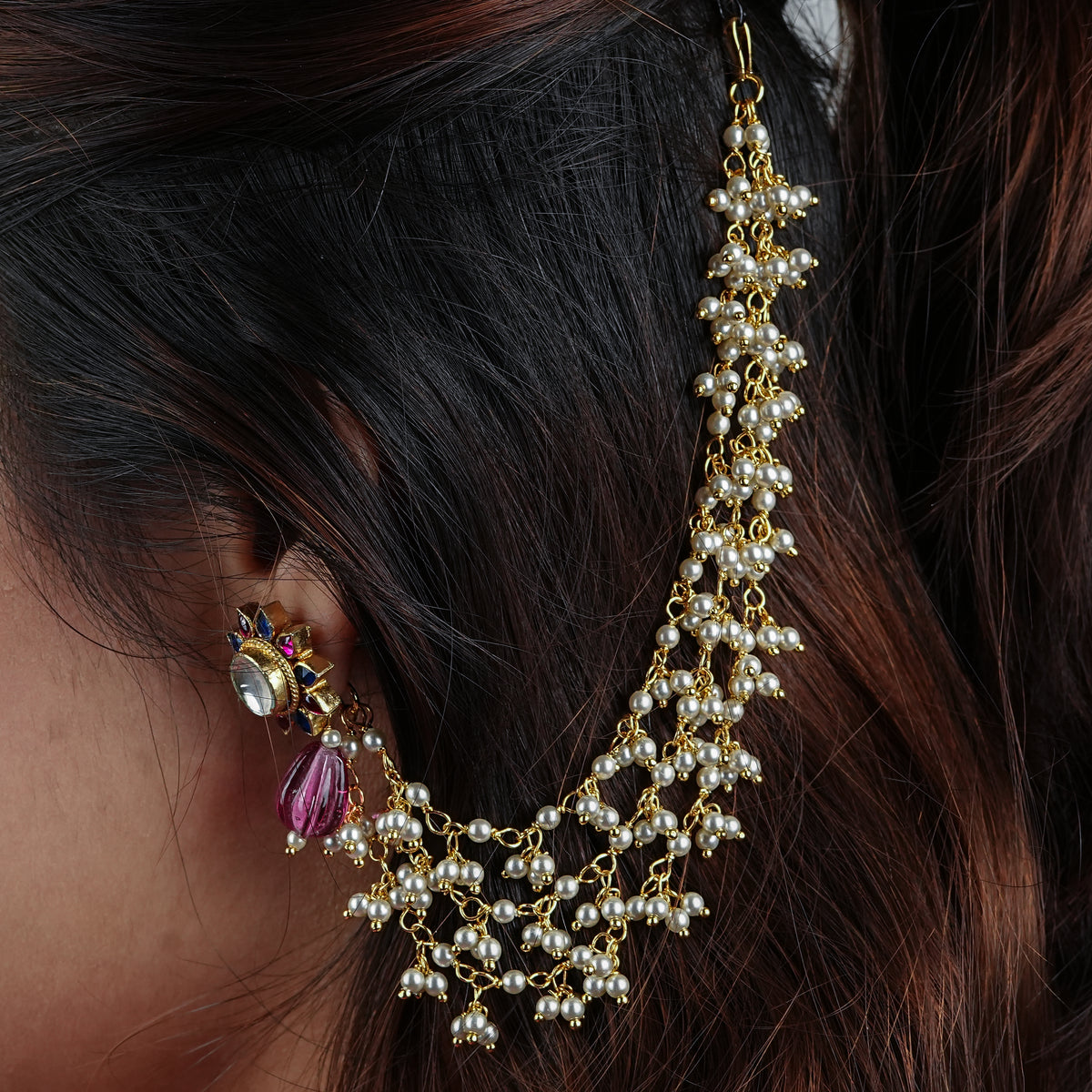 22K Gold Plated Fashion Pearl Vel