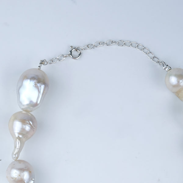 Luxe Necklace – Rhodonite, Larimar, Amazonite, Green Onyx, Lapis Lazuli & Baroque Pearls