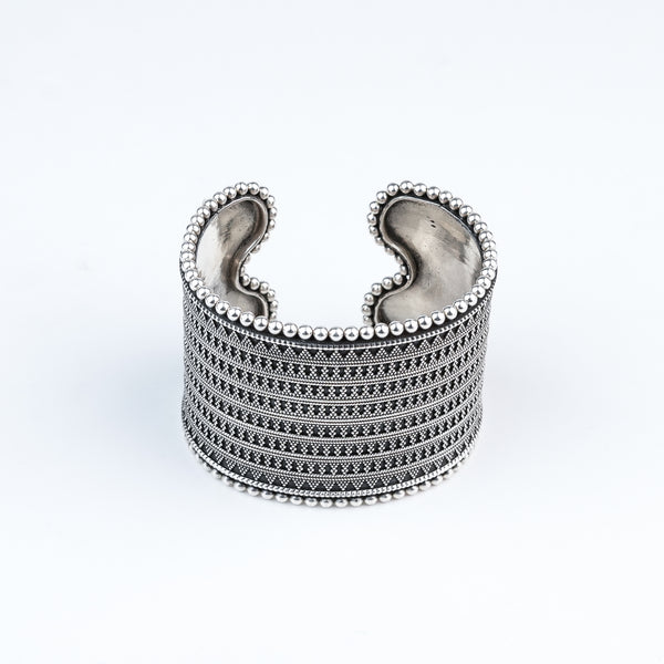 Silver Oxidised Statement Bracelet