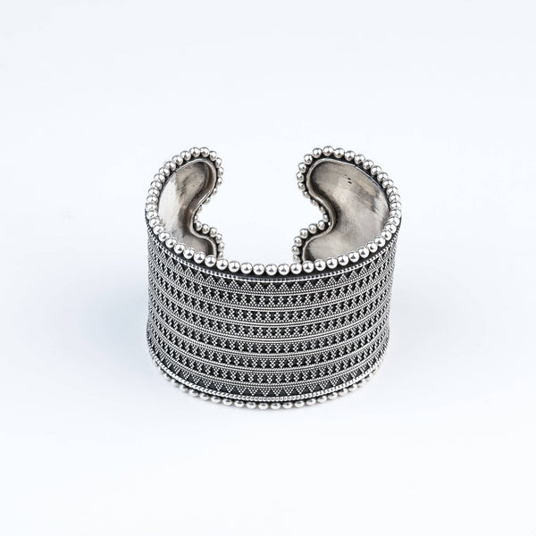 Silver Oxidised Statement Bracelet