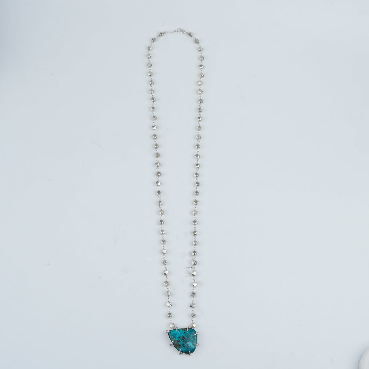 Luxe Necklace – Chrysocolla & Ashtapailu Ganthan
