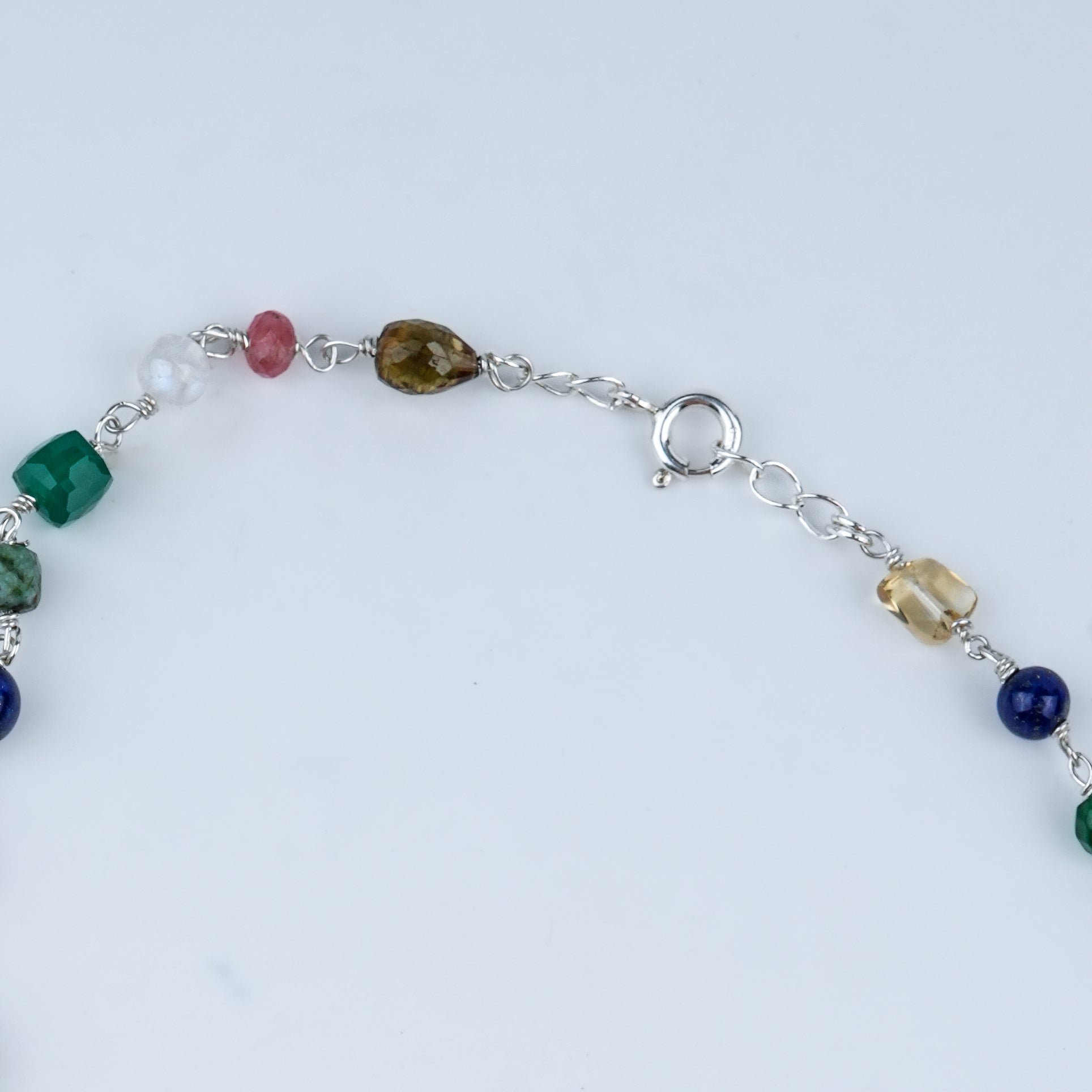 Luxe Necklace – Labradorite & Multicolour Stone Ganthan