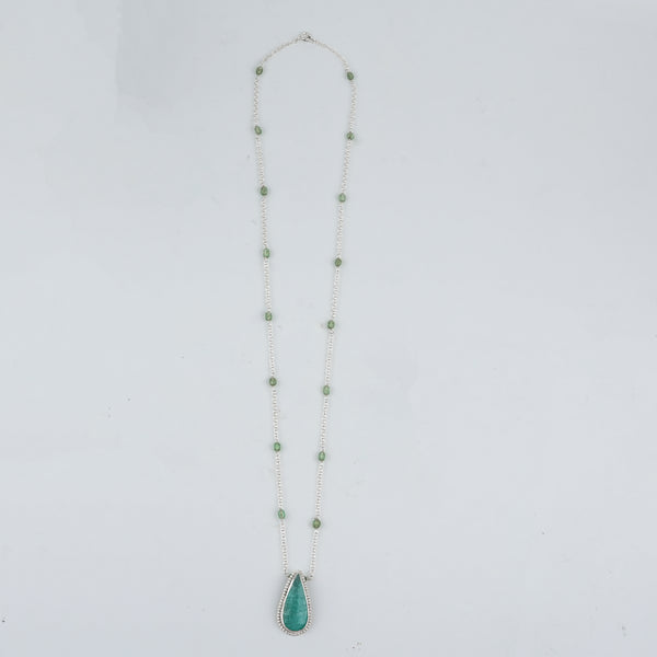 Luxe Necklace – Amazonite & Chain