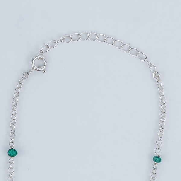 Luxe Necklace – Square Green Onyx & Chain