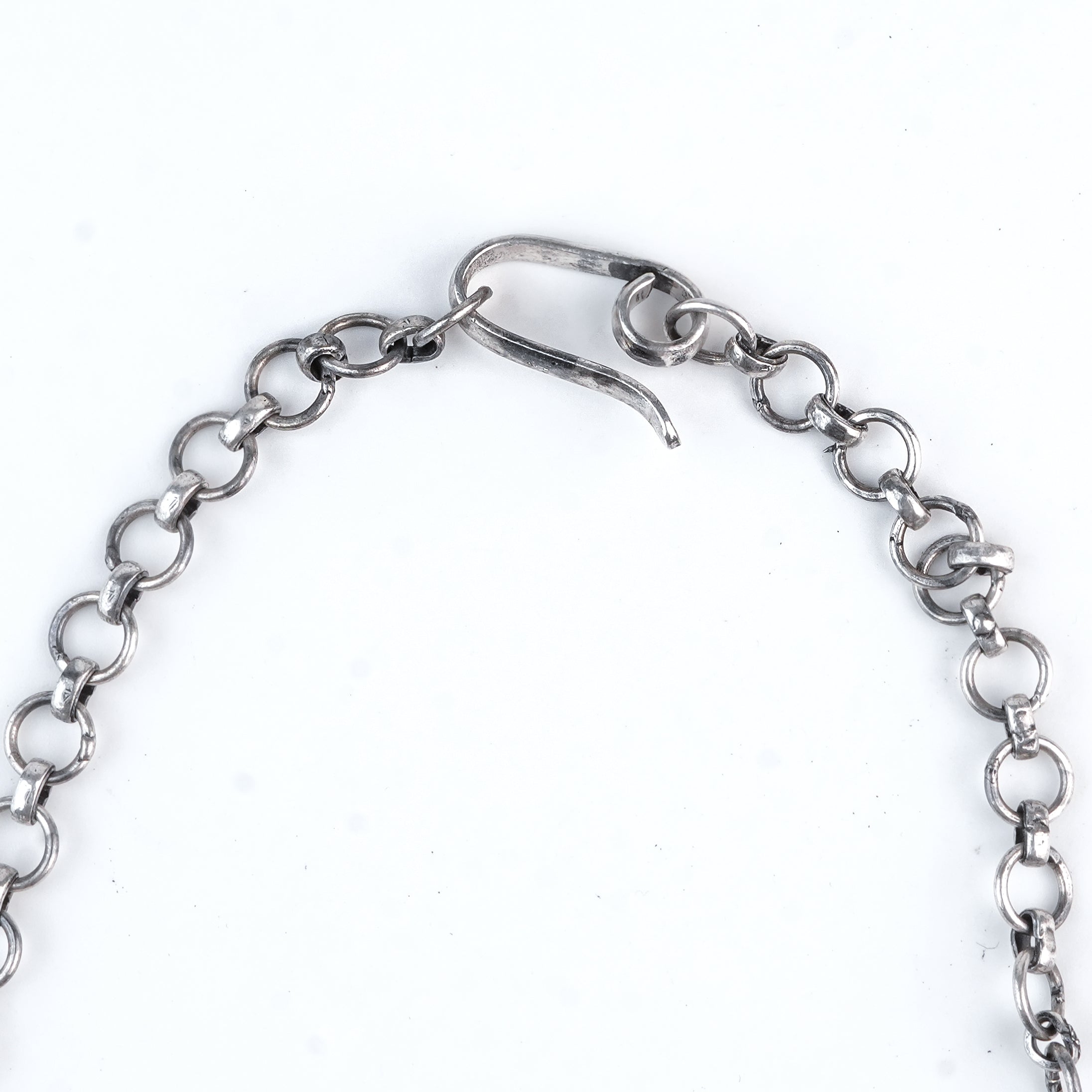 Silver Statement Necklace with Multicolour Stones