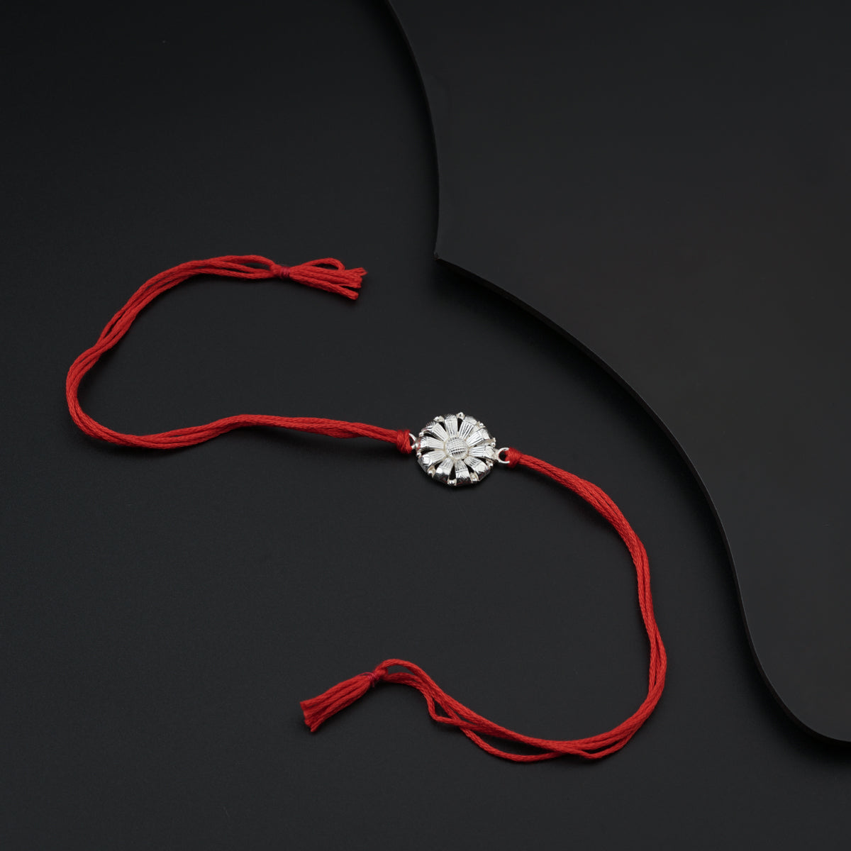 Silver Flower Rakhi