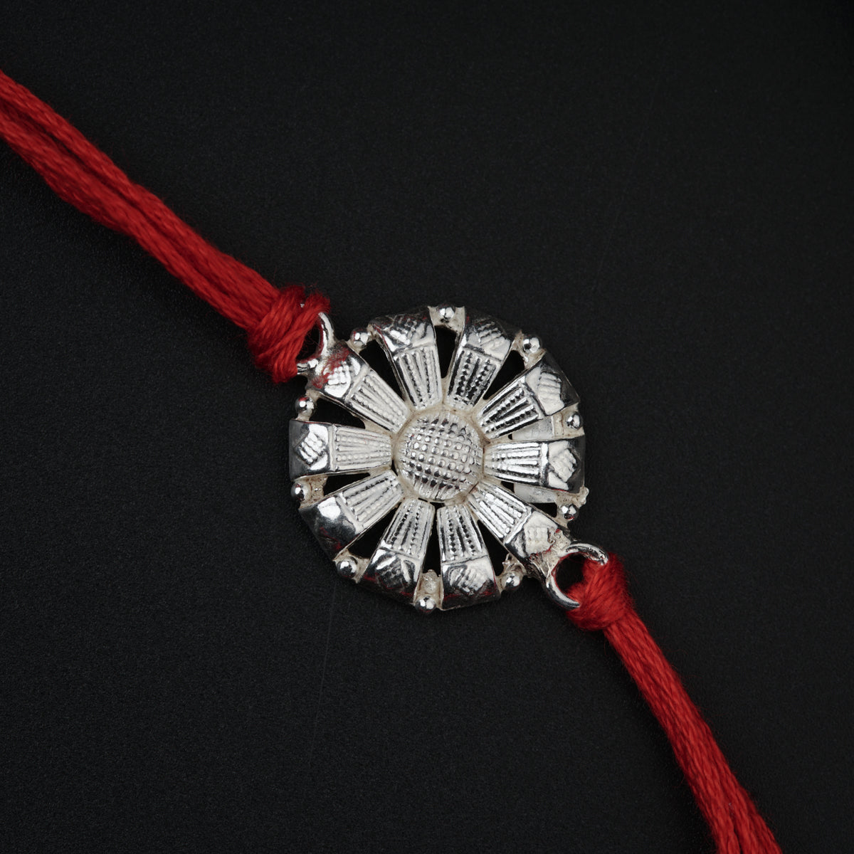 Silver Flower Rakhi