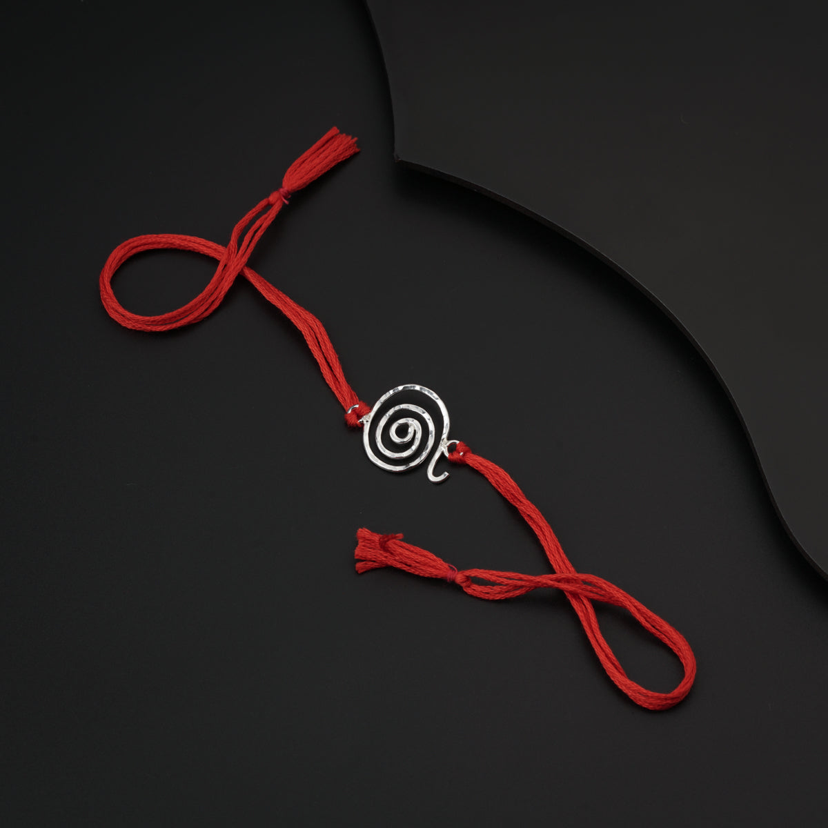 Silver Spiral Rakhi