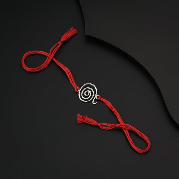 Silver Spiral Rakhi