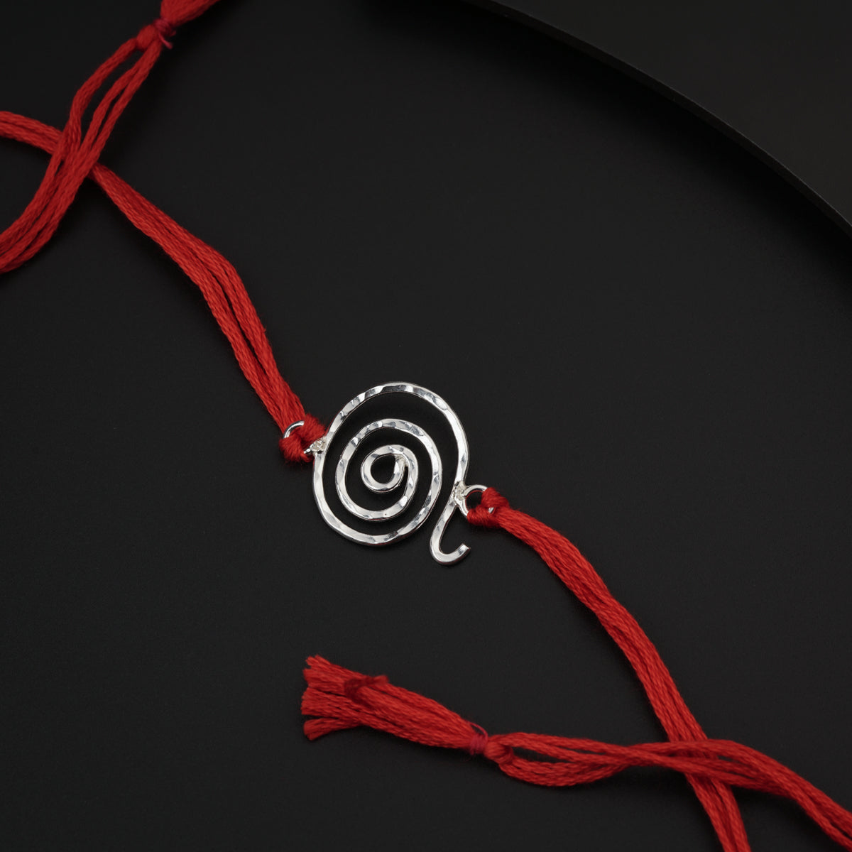 Silver Spiral Rakhi