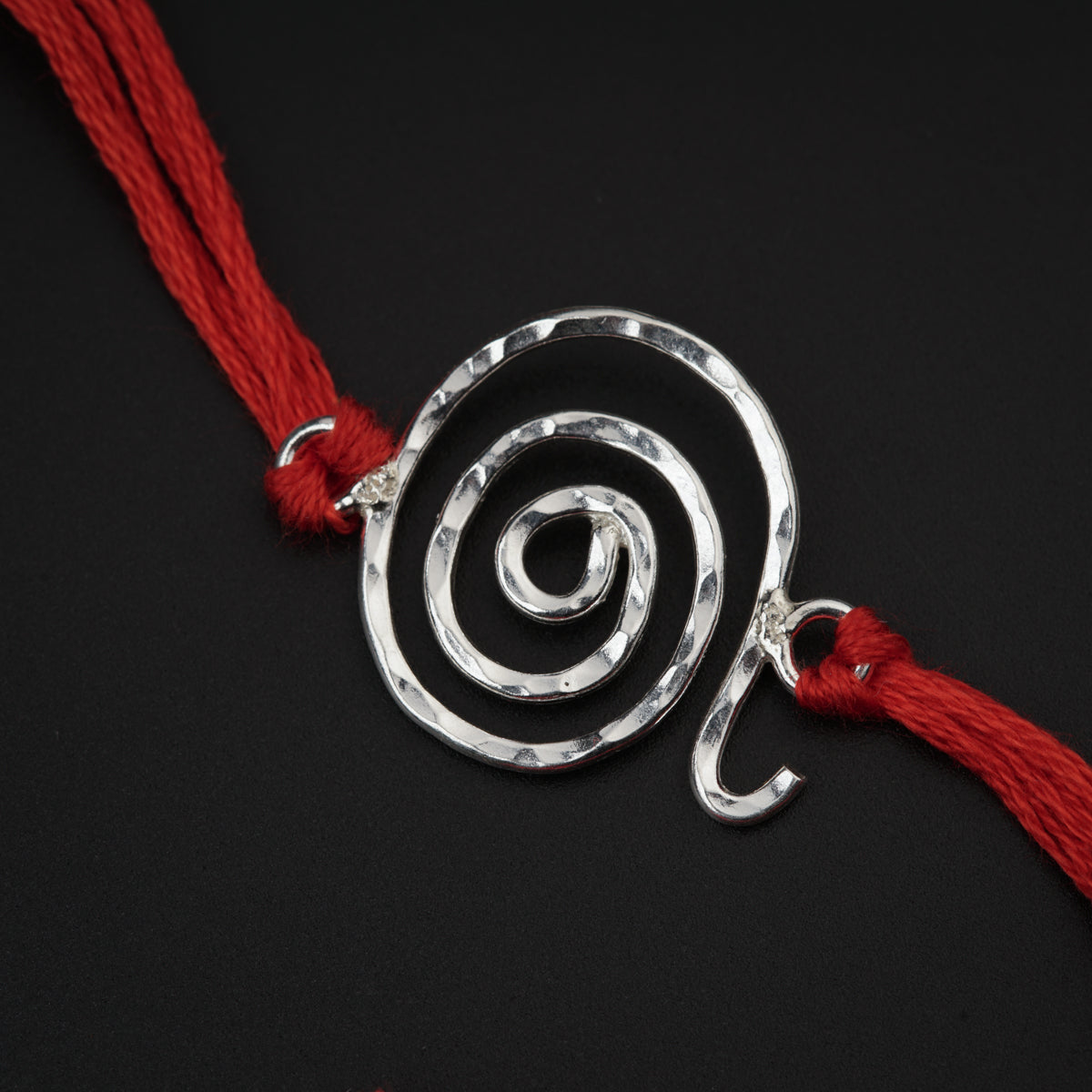 Silver Spiral Rakhi