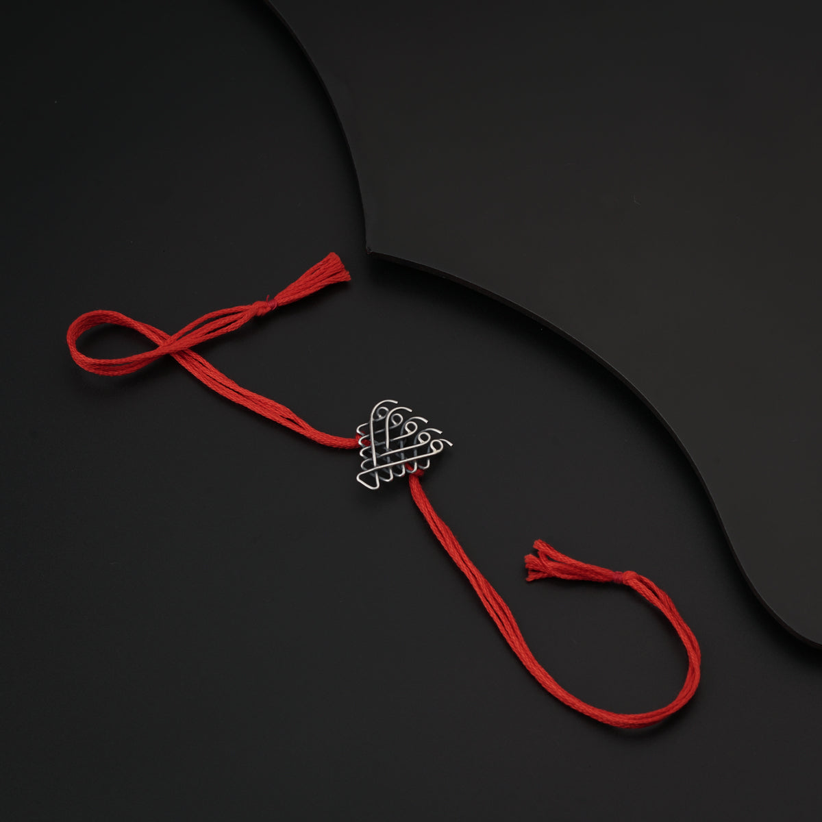 Silver Saraswati Rakhi/Pendant ( Motif size : Small )