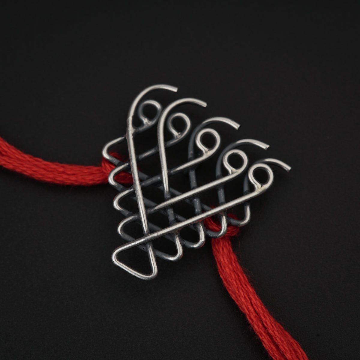 Silver Saraswati Rakhi/Pendant ( Motif size : Small )