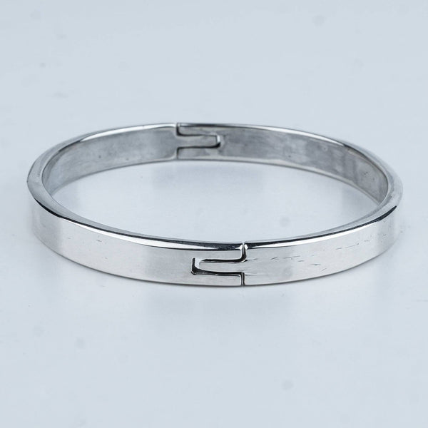 Silver Openable Plain Bracelet