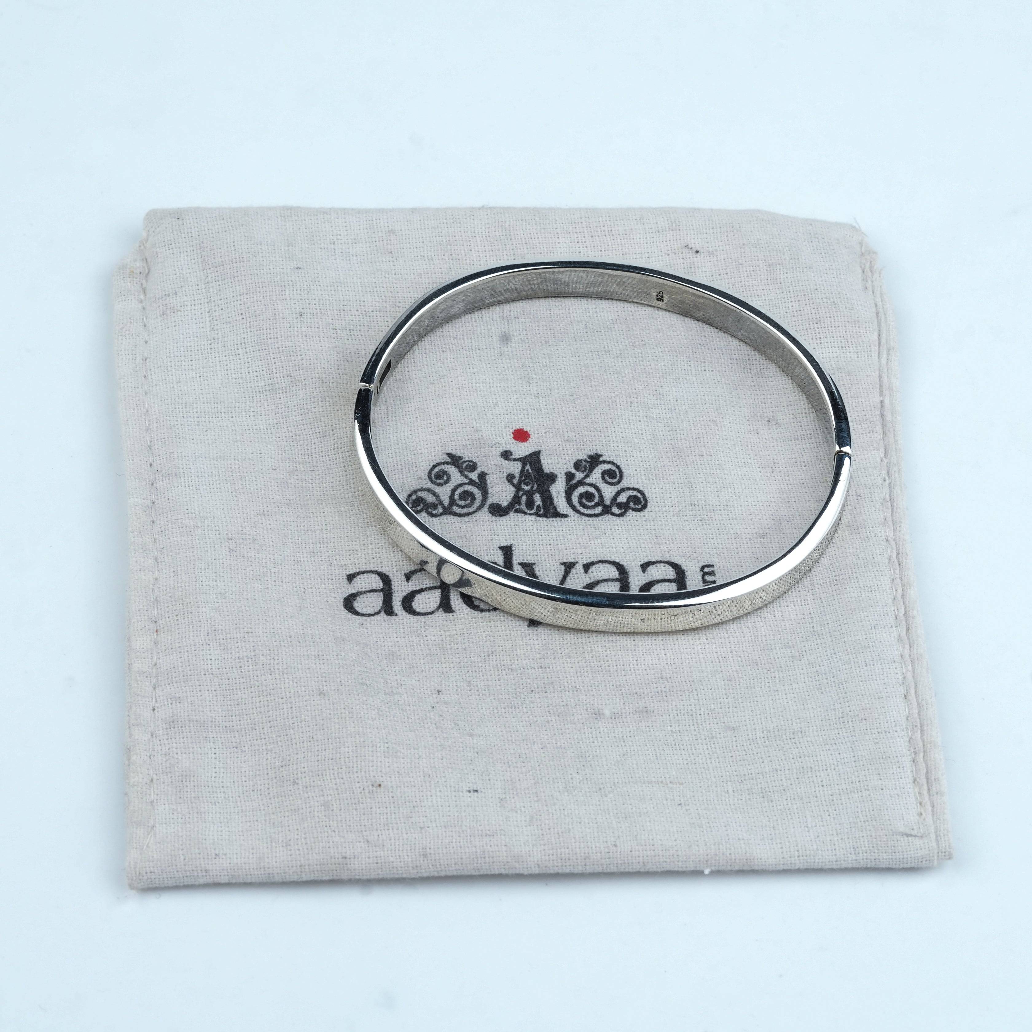 Silver Openable Plain Bracelet