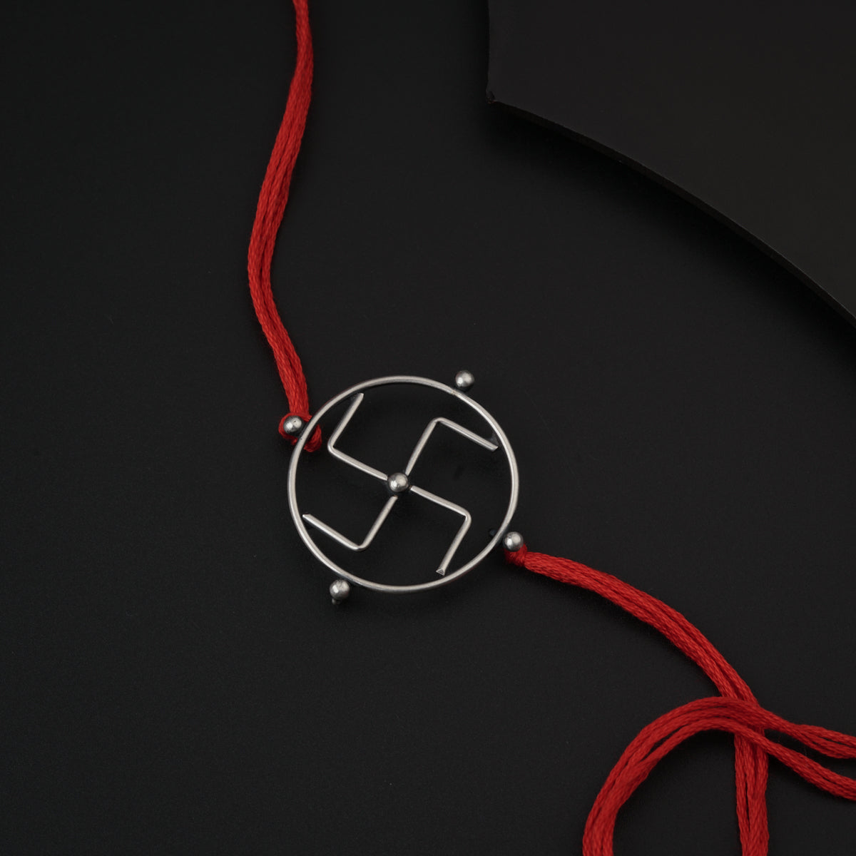 Silver Swastik Rakhi/Pendant