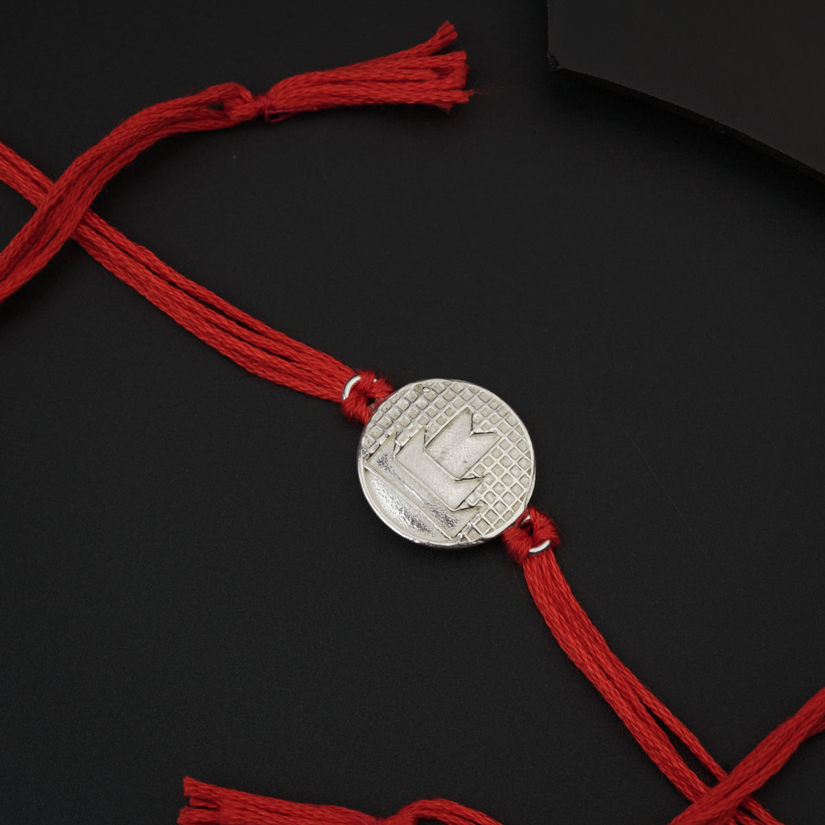 Silver Round Shape Rakhi