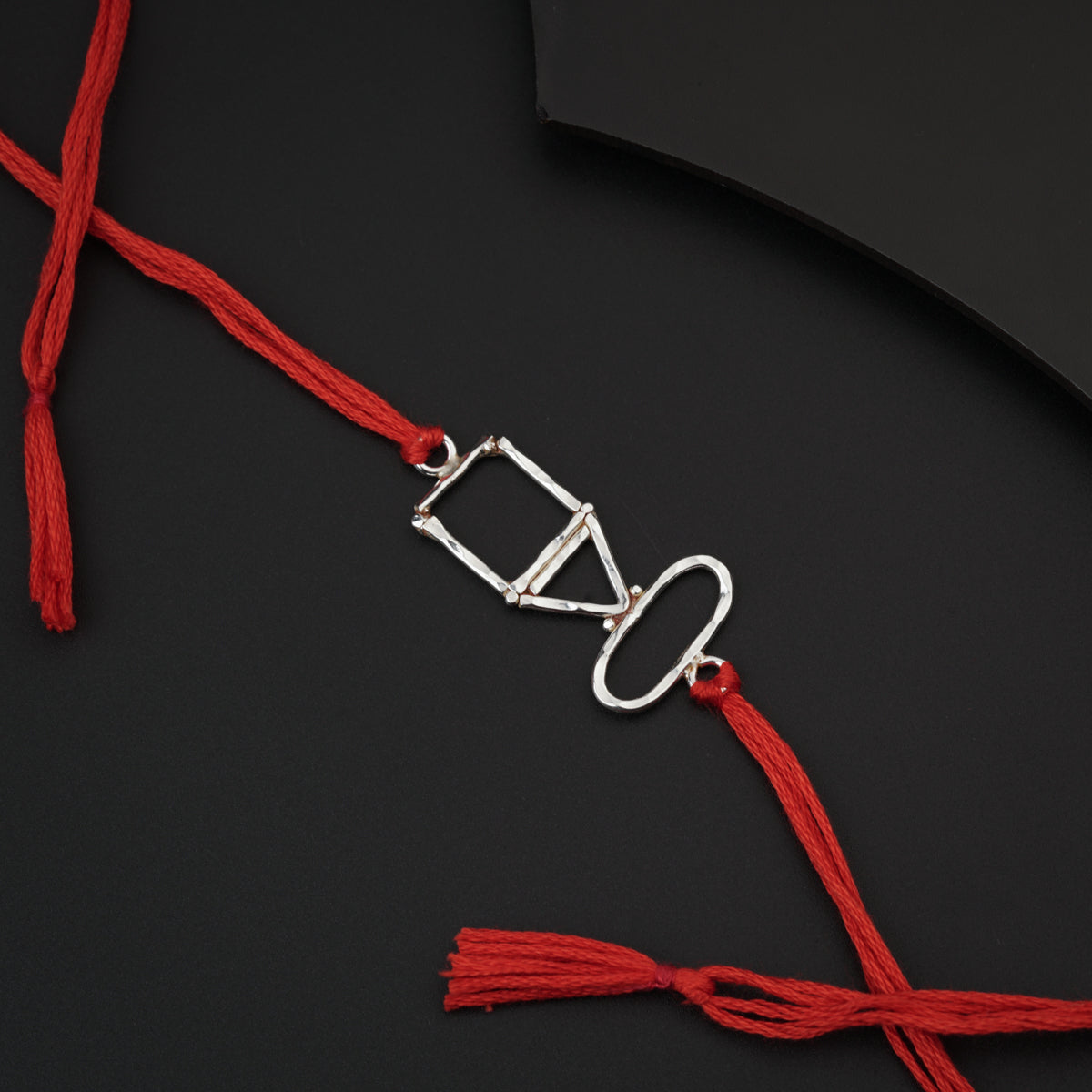 Silver Hammered Rakhi