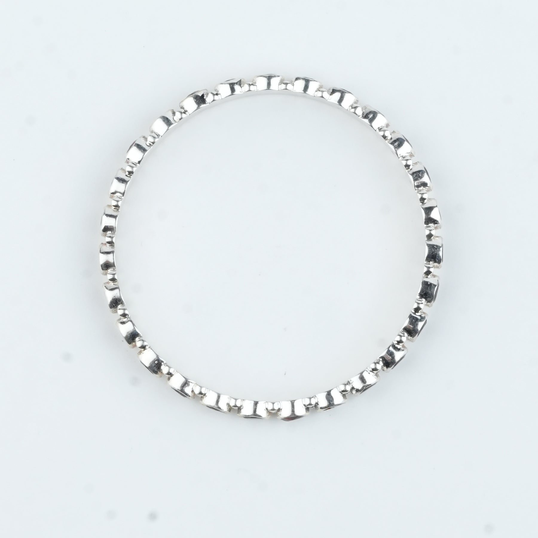 Silver Bangle with White CZ Stone
