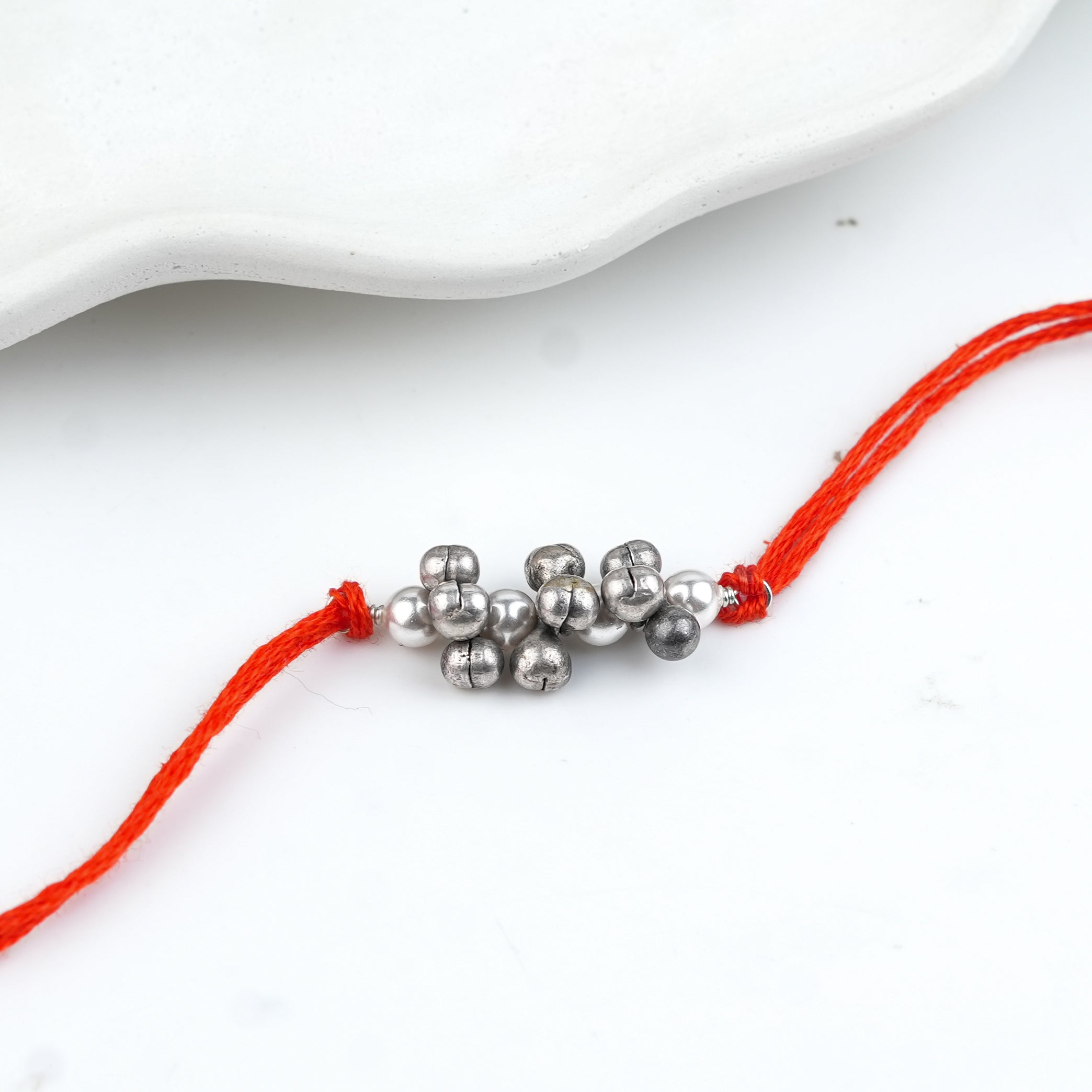 Silver Ghungroo & Pearl Handmade Rakhi
