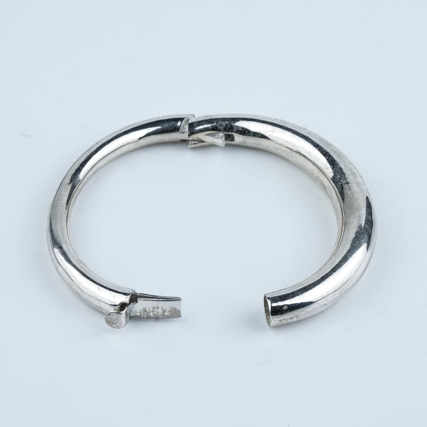 Silver Openable Plain Bangle