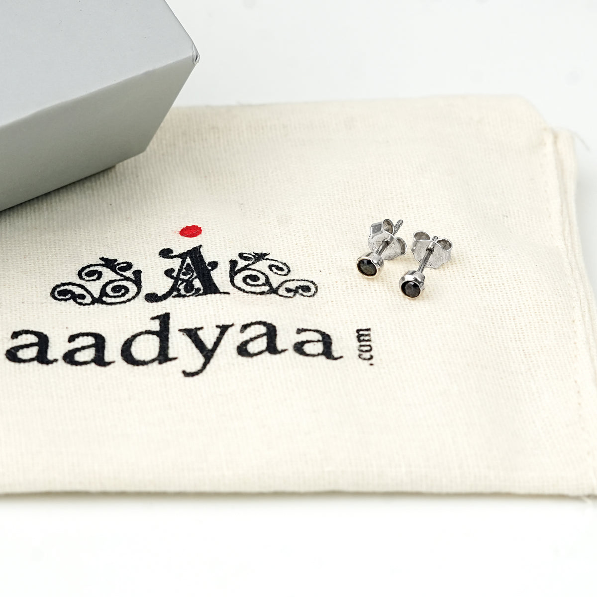 Tiny Black CZ Stud