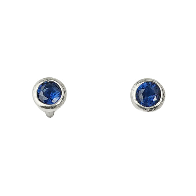 Tiny Blue CZ Stud