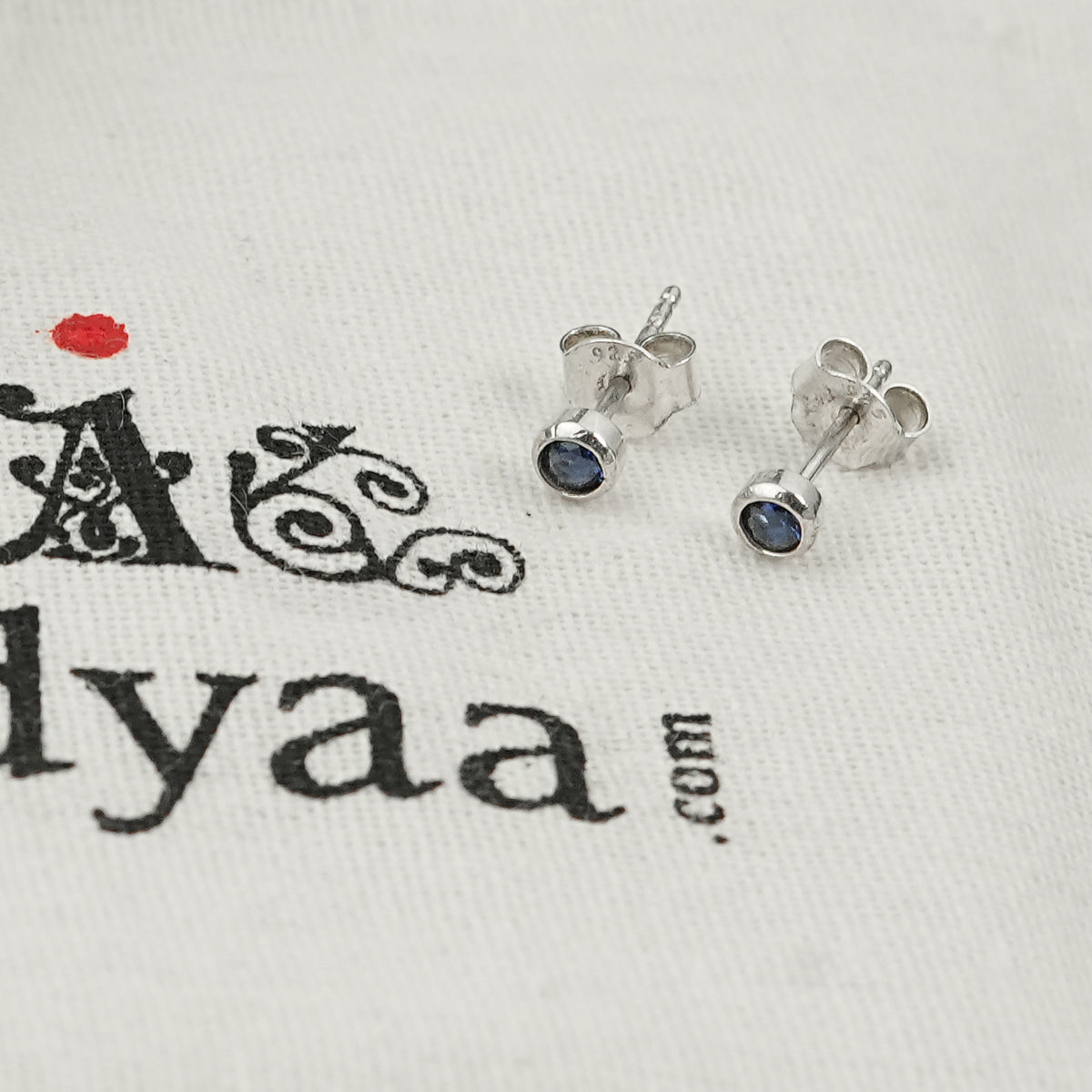 Tiny Blue CZ Stud