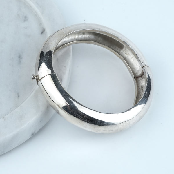 Silver Statement Openable Bangle