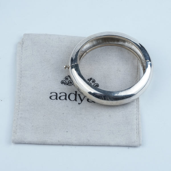 Silver Statement Openable Bangle
