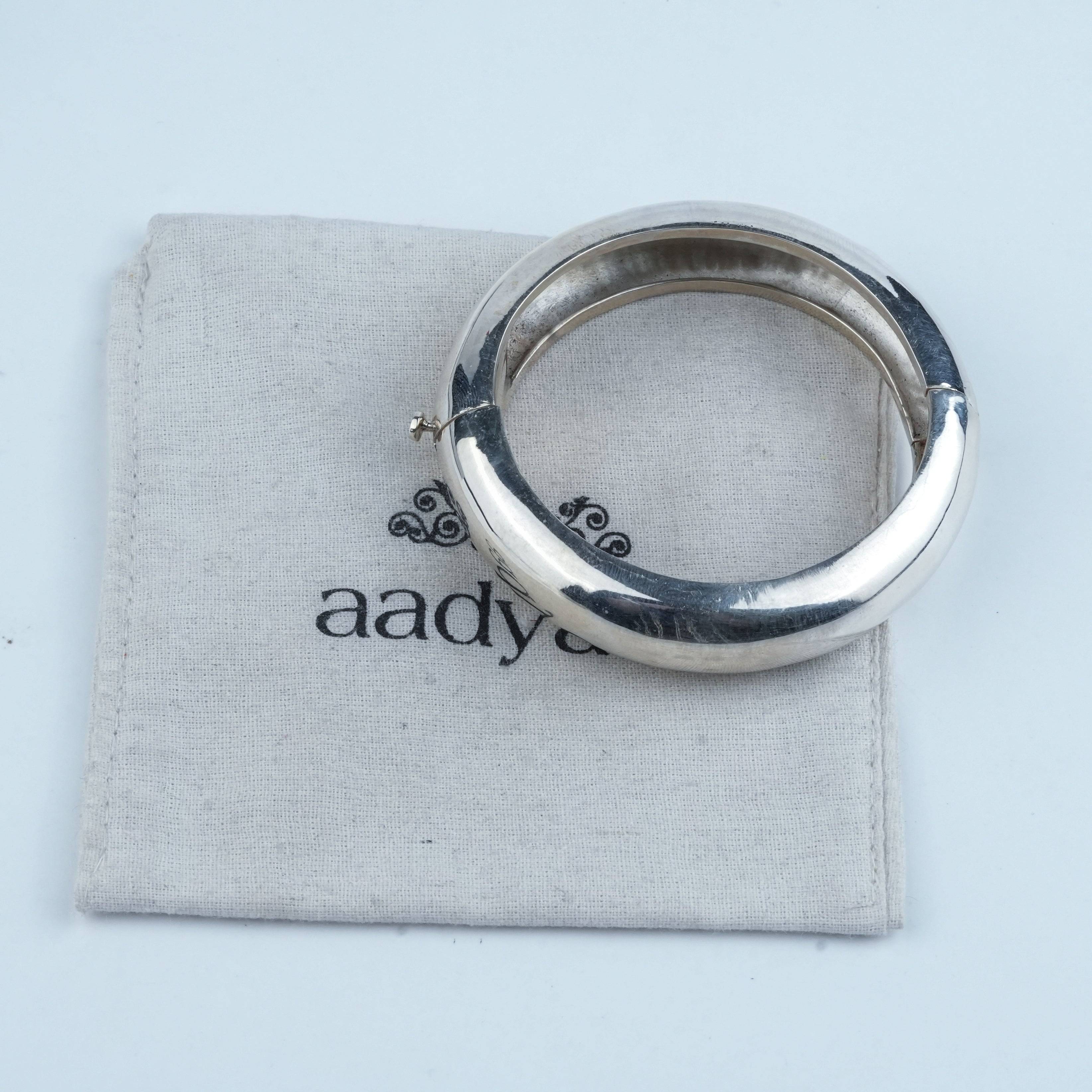 Silver Statement Openable Bangle