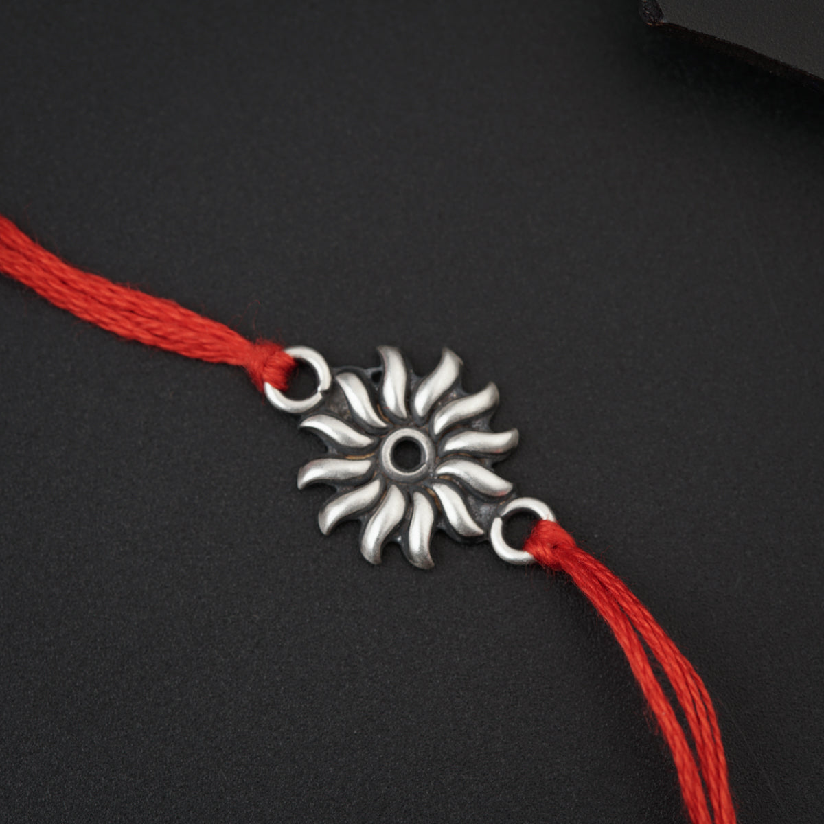Silver Surya Rakhi small